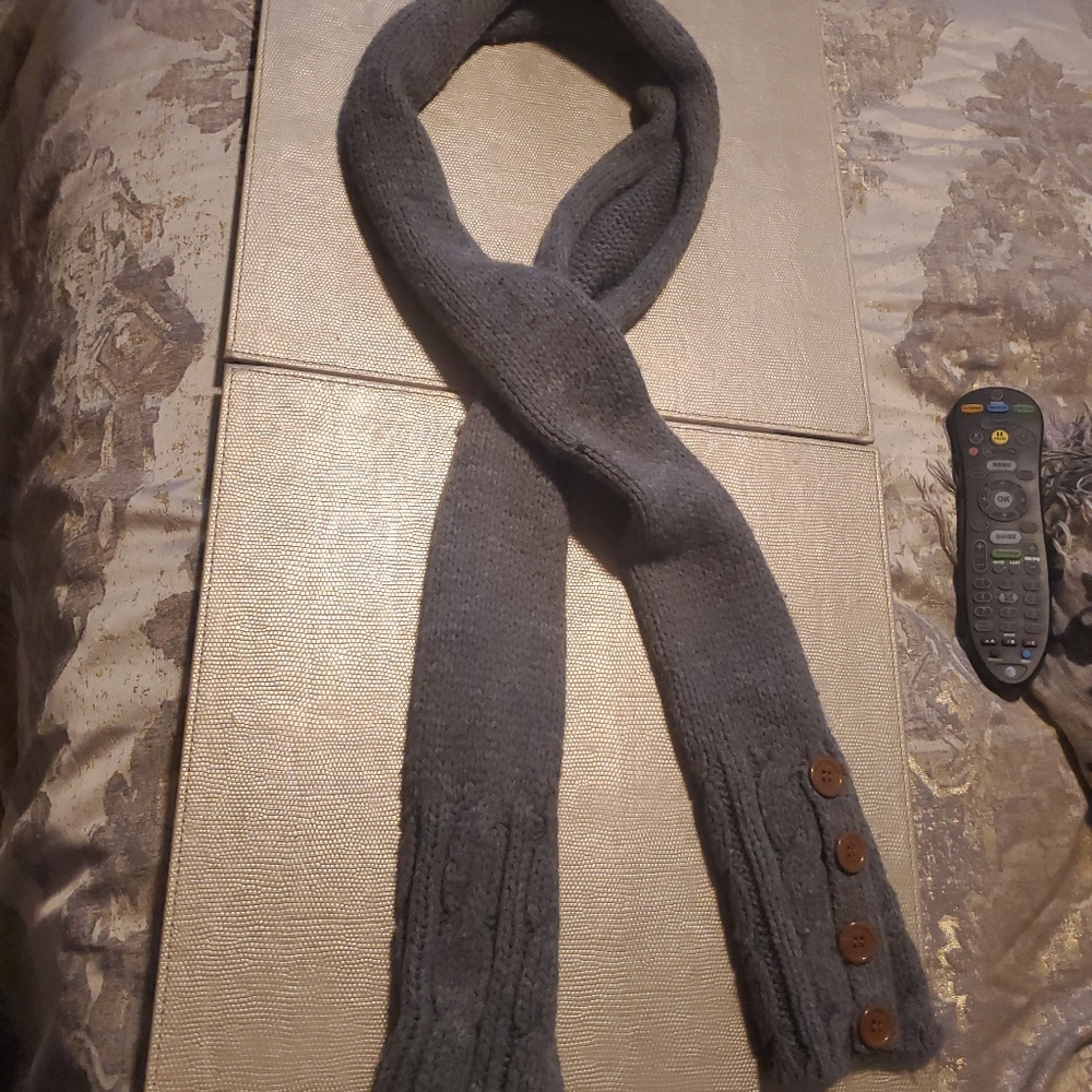 Its almost summer but its STILL COLD at WORK sale.. grey  360 scarf with buttons